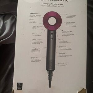 Dyson Supersonic Hair Dryer in Fuchsia and Dark Gray